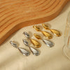 Wholesale Drop Shape Stainless Steel Ladies Jewelry Joker Earrings Fashion Niche Temperament