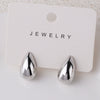 Wholesale Drop Shaped Hollow Fashion Natural Low Allergy Copper Electroplated Real Gold Earrings For Women
