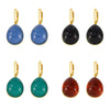Wholesale Drop Shaped Resin And Stainless Steel Earrings With 18K Real Gold Plated Electroplating For Women