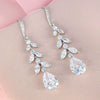Wholesale Dropshaped Copper Zircon Tassel Women's Earrings
