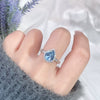 Wholesale Dropshaped Crystal Sapphire Ring Silver 925 Silver Diamond For Women