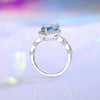 Wholesale Dropshaped Crystal Sapphire Ring Silver 925 Silver Diamond For Women