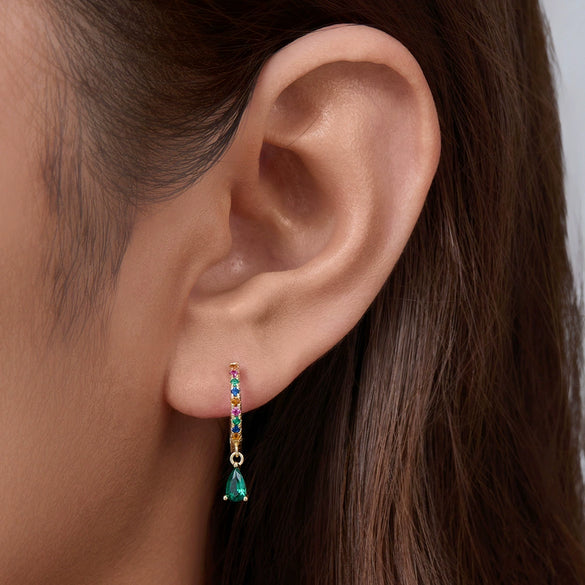 Wholesale Dropshaped S925 Sterling Silver Diamond Earrings For Women