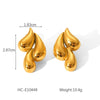 Wholesale Dropshaped Stainless Steel Geometric Ins Style Electroplated Earrings For Women