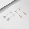 Wholesale Dropshaped Tassel Sterling Silver Earrings For Women In Simple Cold Style
