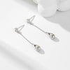 Wholesale Dropshaped Tassel Sterling Silver Earrings For Women In Simple Cold Style