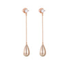 Wholesale Dropshaped Tassel Sterling Silver Earrings For Women In Simple Cold Style