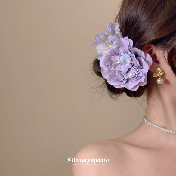 Wholesale Duckbill Clip Hairpin Fashion Allmatch Headwear Hair Accessories With Imitation Pearls And Diamondencrusted Flower Design