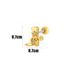 Wholesale Ear Bone Nail Copper Inlaid Zircon Stainless Steel Heart Pattern Electroplated For Women Girly Princess Style