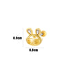 Wholesale Ear Bone Nail Copper Inlaid Zircon Stainless Steel Heart Pattern Electroplated For Women Girly Princess Style