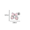 Wholesale Ear Bone Nail Copper Inlaid Zircon Stainless Steel Princess Style Heart Pattern Electroplated For Women