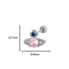 Wholesale Ear Bone Nail Copper Inlaid Zircon Stainless Steel Princess Style Heart Pattern Electroplated For Women