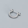 Wholesale Ear Bone Nail S925 Silver Geometric Ushaped Microinsert Puncture Earrings For Women