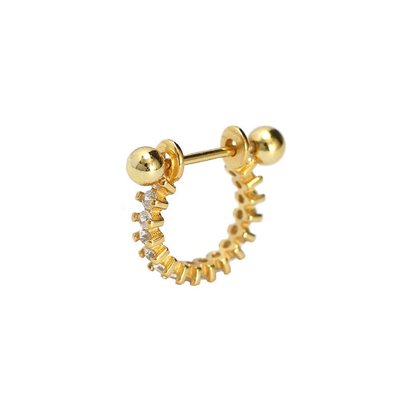 Wholesale Ear Bone Nail S925 Silver Geometric Ushaped Microinsert Puncture Earrings For Women