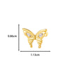 Wholesale Ear Bone Nail Stainless Steel Copper Inlaid Zircon Girlish Butterfly Bow Heart Pattern Electroplated