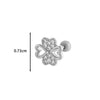 Wholesale Ear Bone Nail Stainless Steel Copper Inlaid Zircon Girlish Butterfly Bow Heart Pattern Electroplated