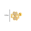 Wholesale Ear Bone Nail Stainless Steel Copper Inlaid Zircon Girlish Butterfly Bow Heart Pattern Electroplated