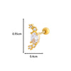 Wholesale Ear Bone Nail Stainless Steel Copper Inlaid Zircon Girlish Butterfly Bow Heart Pattern Electroplated