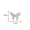 Wholesale Ear Bone Nail Stainless Steel Copper Inlaid Zircon Girlish Butterfly Bow Heart Pattern Electroplated