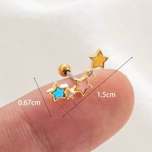 Wholesale Ear Bone Nails Copper Fivepointed Star Flower Fashion Women's
