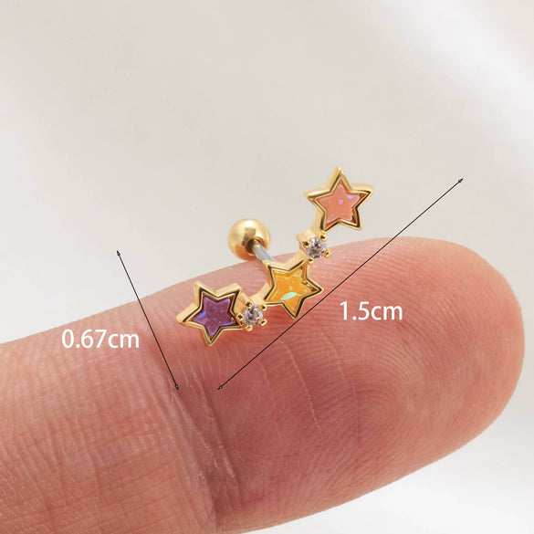 Wholesale Ear Bone Nails Copper Fivepointed Star Flower Fashion Women's