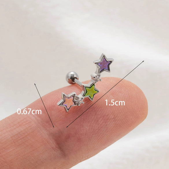 Wholesale Ear Bone Nails Copper Fivepointed Star Flower Fashion Women's