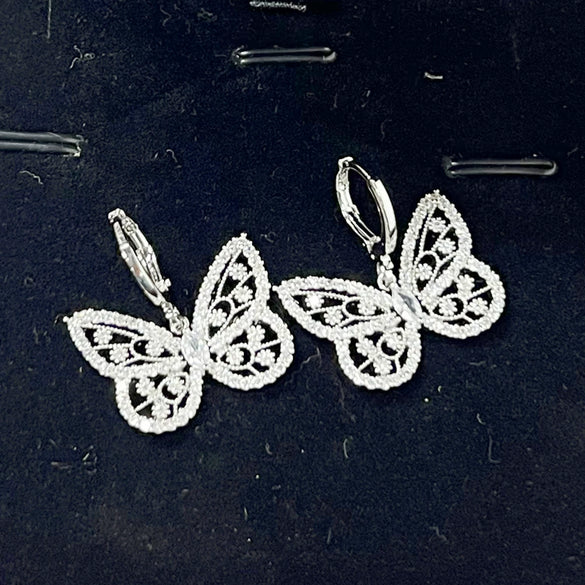 Wholesale Ear Buckle Copper Butterfly Bow Zircon Fashion Animals Style