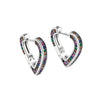 Wholesale Ear Buckle S925 Sterling Silver Copper Rainbow Zircon Love Heart Electroplated Fashion Light Luxury Women's Style