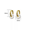 Wholesale Ear Buckles Natural Agate Jade Round Titanium Steel And Stainless Steel Ushaped Electroplated Light Luxury Niche Simple Style