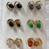 Wholesale Ear Buckles Natural Agate Jade U Shaped Stainless Steel Electroplated Light Luxury Niche Simple