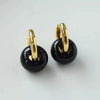 Wholesale Ear Buckles Natural Agate Jade U Shaped Stainless Steel Electroplated Light Luxury Niche Simple
