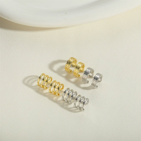 Wholesale Ear Clip Copper Geometric Style Electroplating For Women