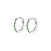 Wholesale Ear Clip Earrings Stainless Steel Real Gold Plated Green Zircon Fivepointed Star Distinctive Fashion