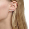 Wholesale Ear Clip S925 Sterling Silver Geometric Electroplated