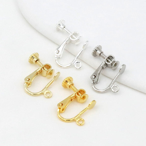 Wholesale Ear Clips Copper Joker Geometric Style Electroplated Diy Ear Accessories