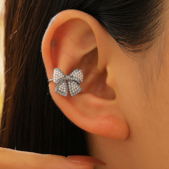 Wholesale Ear Clips Copper With Pearls Geometric Animal Zodiac Style For Women