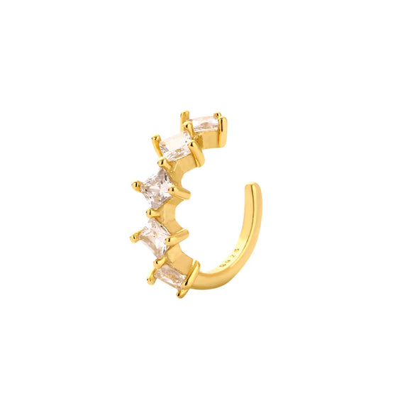 Wholesale Ear Clips S925 Silver Geometric Diamond Style For Women