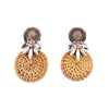 Wholesale Ear Jewelry Bamboo Woven Geometric Diamond Design