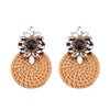 Wholesale Ear Jewelry Bamboo Woven Geometric Diamond Design