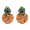 Wholesale Ear Jewelry Bamboo Woven Geometric Diamond Design