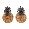 Wholesale Ear Jewelry Bamboo Woven Geometric Diamond Design