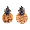 Wholesale Ear Jewelry Bamboo Woven Geometric Diamond Design