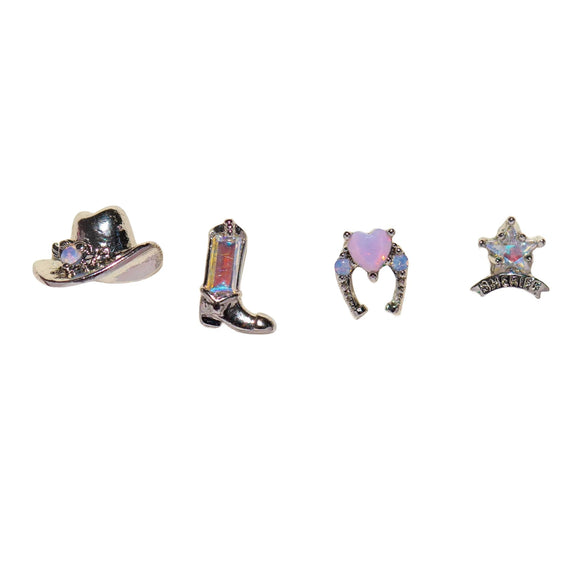 Wholesale Ear Jewelry Copper Inlaid Zircon Geometric Fivepointed Star Heart Women's