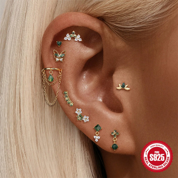 Wholesale Ear Jewelry S925 Sterling Silver Geometric Environmentally Friendly Electroplated