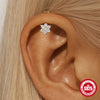 Wholesale Ear Jewelry S925 Sterling Silver Geometric Marquise Style Environmentally Friendly Electroplated Unisex