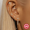 Wholesale Ear Jewelry S925 Sterling Silver Geometric Style Environmentally Friendly Electroplated
