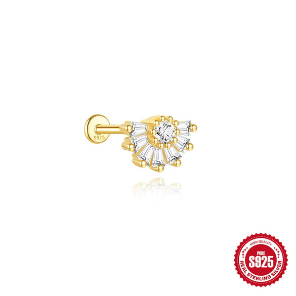 Wholesale Ear Jewelry S925 Sterling Silver Geometric Style Environmentally Friendly Electroplated