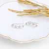 Wholesale Ear Jewelry 925 Sterling Silver Small Fresh Style Geometric Inlaid Zircon For Women