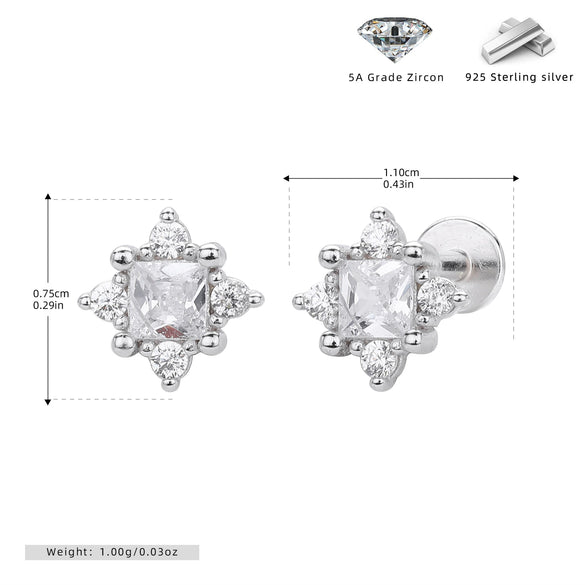 Wholesale Ear Jewelry 925 Sterling Silver Star Electroplated For Women