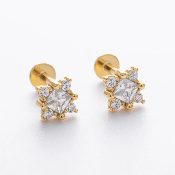 Wholesale Ear Jewelry 925 Sterling Silver Star Electroplated For Women